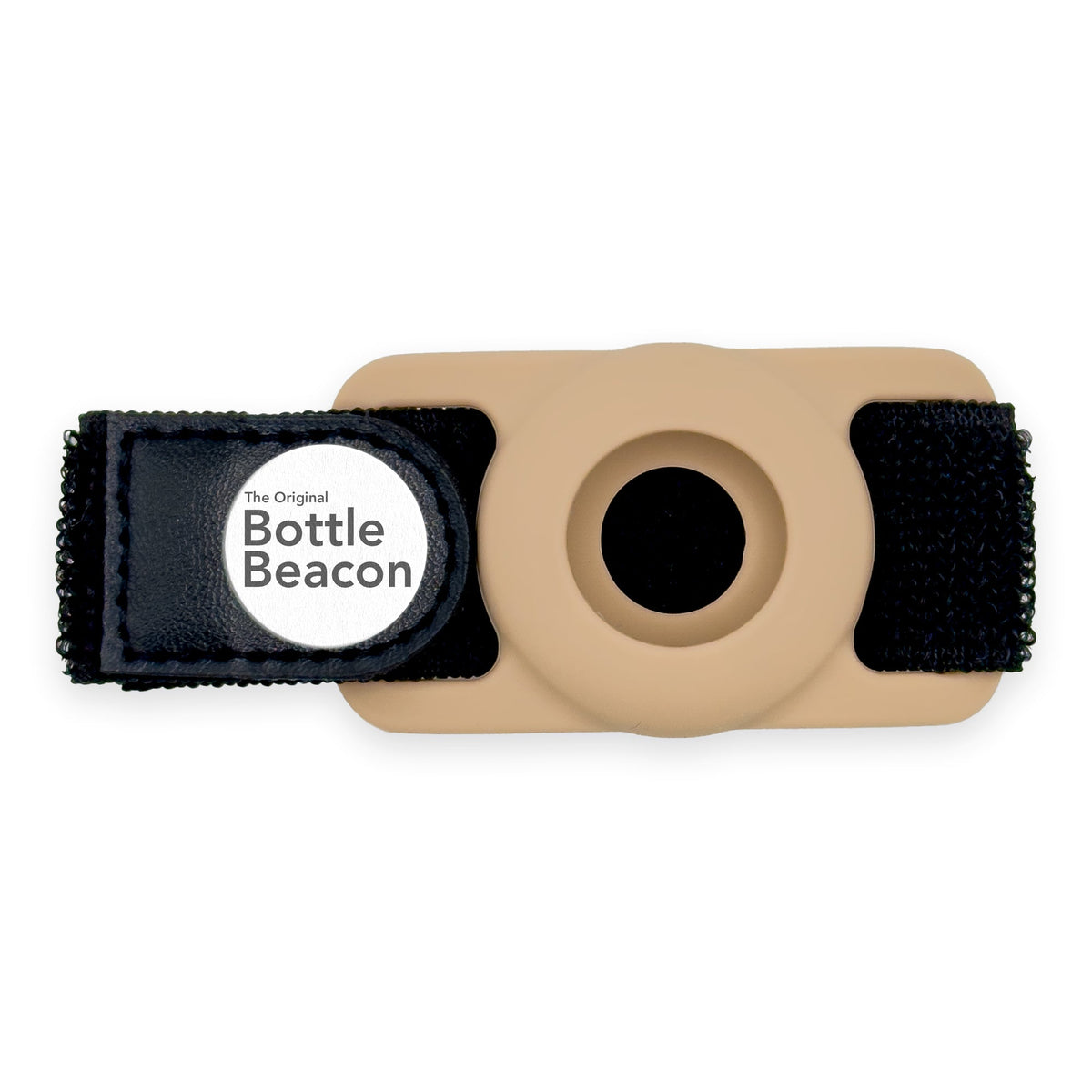 Beige Bottle Beacon AirTag holder strap