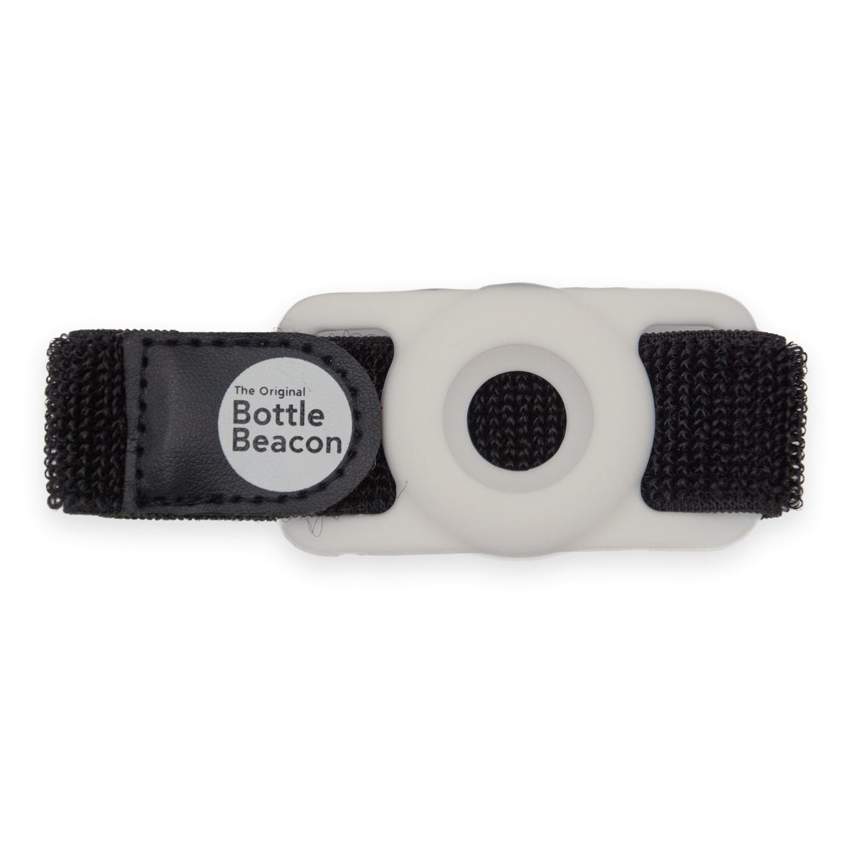 White Bottle Beacon AirTag holder strap