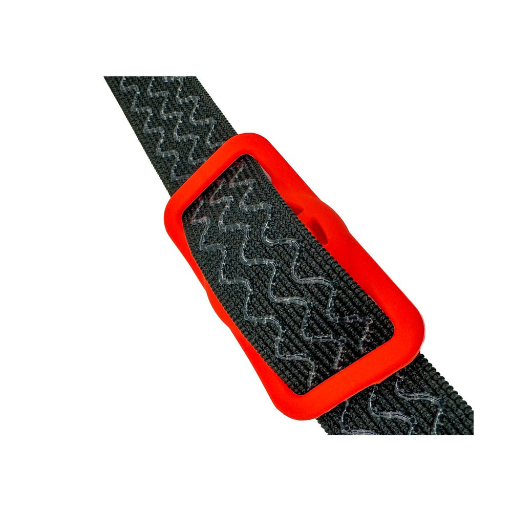 The non-slip silicone back of the AirTag pocket
